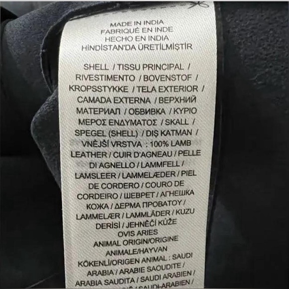 LAUREN Ralph Lauren Relaxed Fit Leather Shirt  Navy - Picture 8 of 9